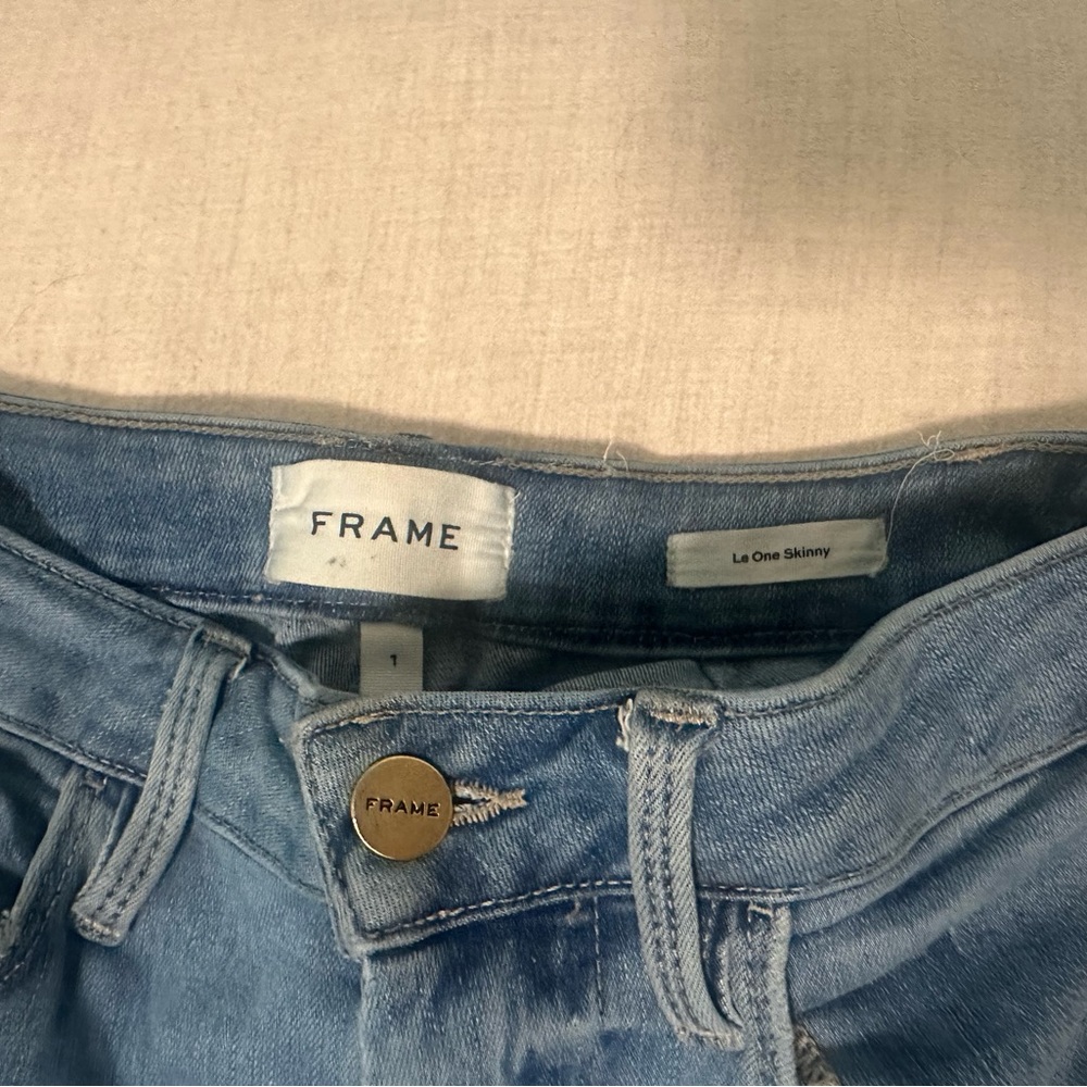 Frame Le One Skinny jeans light wash